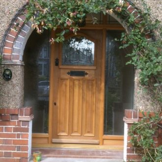 wood front door